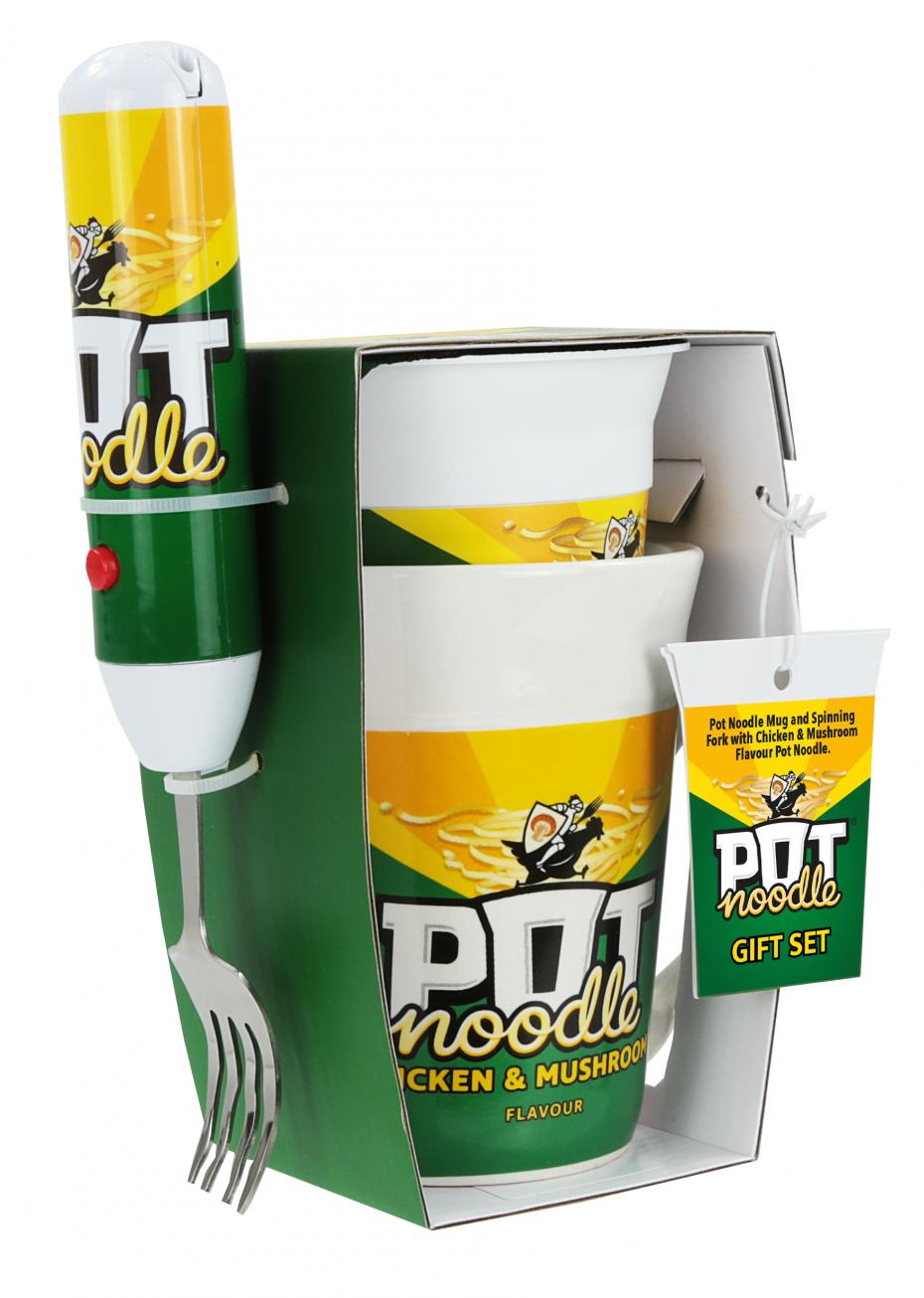 Chicken and Mushroom Pot Noodle gift set - side view